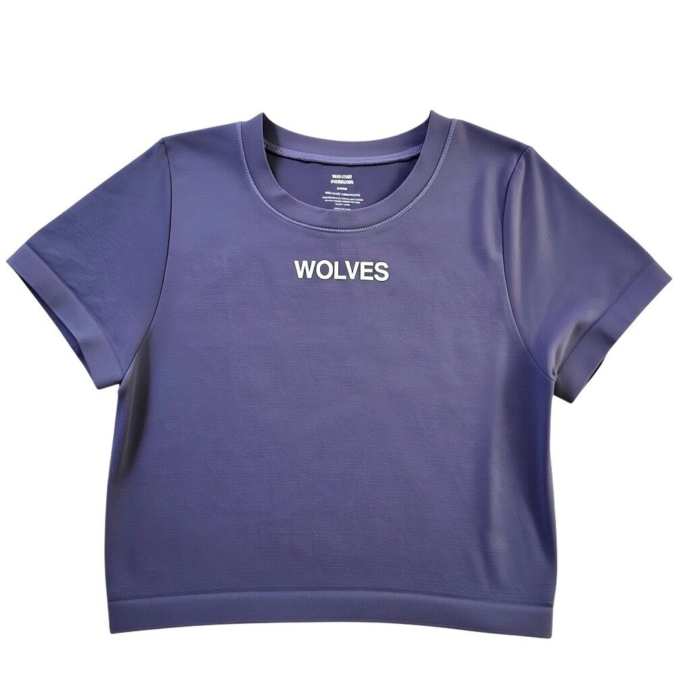 Darc Sport Wolves Forever Soft Seamless Crop Tee Iris Purple Small DSPT069